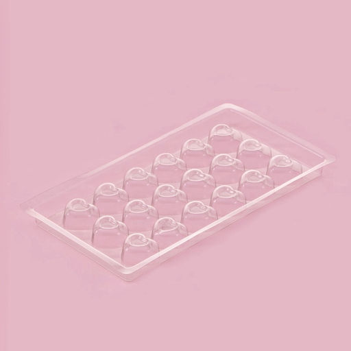 Цена за 20 шт. Форма для шоколада и конфет Сердца, 18 ячеек, 22?11 см, прозрачная - Simaland фото 4