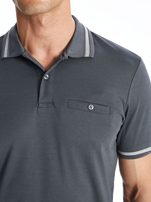 Polo Yaka Merserize G?r?n?ml? Erkek Ti??rt