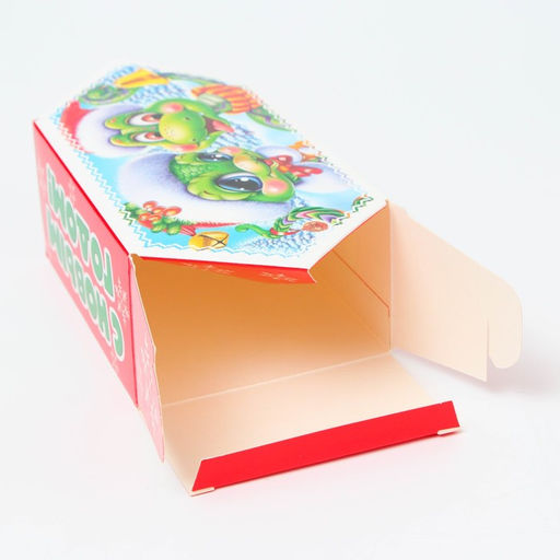 Цена за 5 шт. Подарочная коробка Новогодняя Конфета малая«Сладкая парочка» с игрой, анимацией 9.5×8×12 см