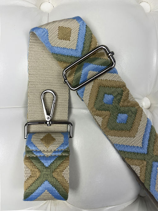 LACCOMA ремень 1000-икс-5-беж/голуб/зеленый полиэстр