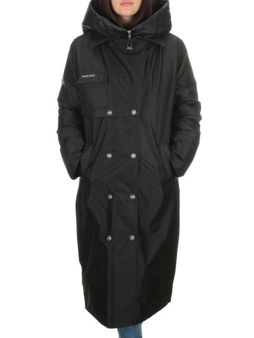 EAC327 BLACK Пальто зимнее женское (200 гр. холлофайбера) - Fashion фото 2