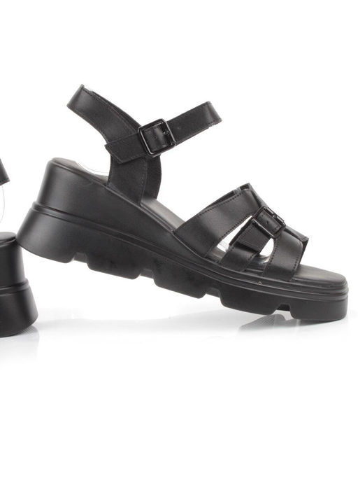 08-PEAG34-2 BLACK Босоножки женские (натуральная кожа) - Фабричный китай фото 11