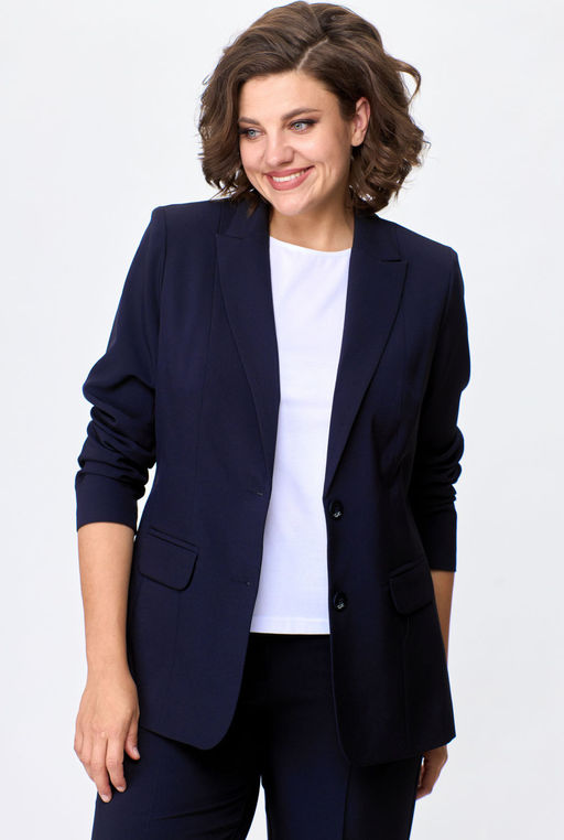 Жакет БелЭльСтиль 203 темно-синий однотон фото 5
