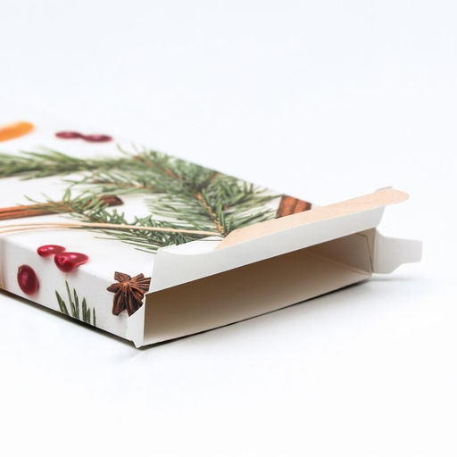 Цена за 5 шт. Коробка для шоколада новогодняя «Мандарины», 17×8×1.4 см