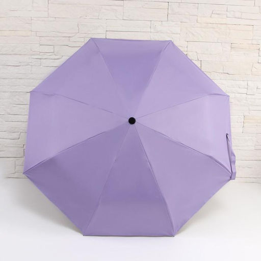 Зонт автоматический Однотонный, 3 сложения, 8 спиц, R = 48 см, цвет МИКС - Simaland фото 2