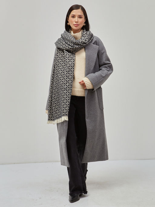 В составе шерсть и кашемир! теплый двусторонний палантин - Tantino фото 4