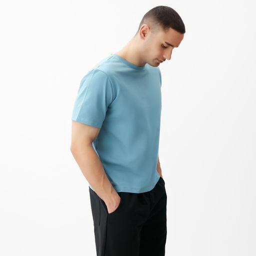 Футболка мужская MINAKU REGULAR FIT: цвет голубой, р-р 50