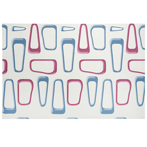 Салфетка под горячее (термосалфетка) "Фигуры" 30х45см набор 4 штуки, ПВХ, цвета микс (Китай)