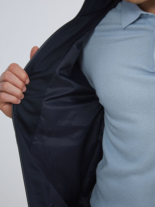 Slim Fit Dik Yaka Erkek Mont