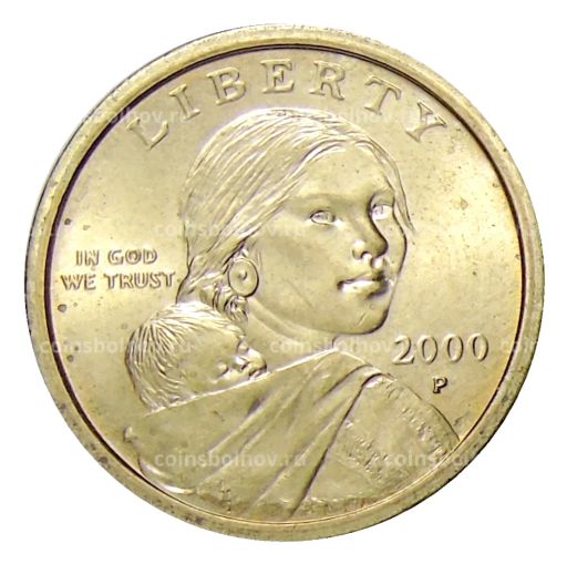 1 доллар 2000 года P США Сакагавея  Парящий Орел