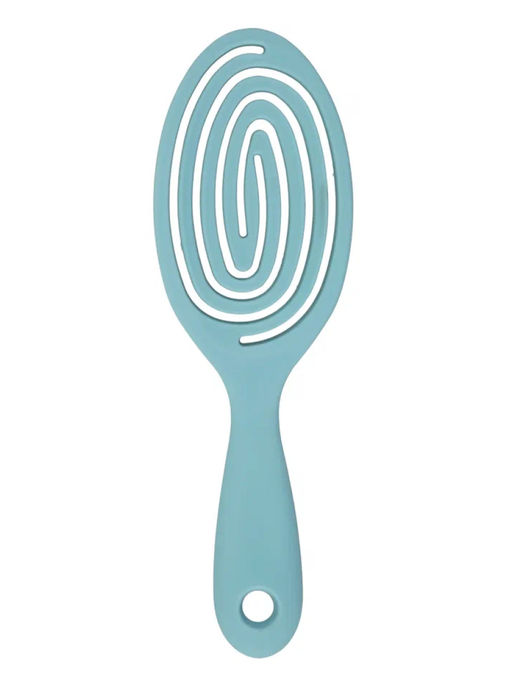 Kristaller Расческа для волос продувная / Улитка 2192, нейлоновые штифты, 18,4 см, голубой  фото 3