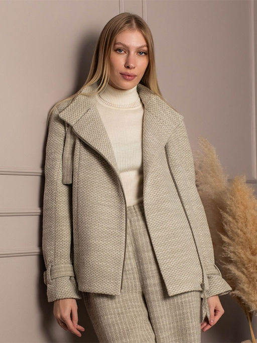 ШЕРСТЬ с ХЛОПКОМ жакет пиджак