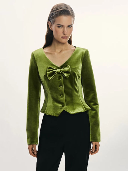 Приталенный жакет с бантом / Zarina