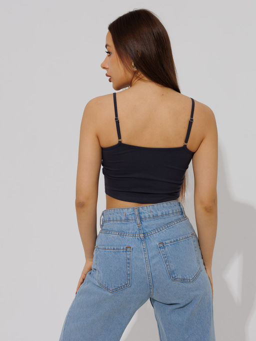 Женский топ на бретелях Lingeamo графит ЛТ-05 (33)  фото 6