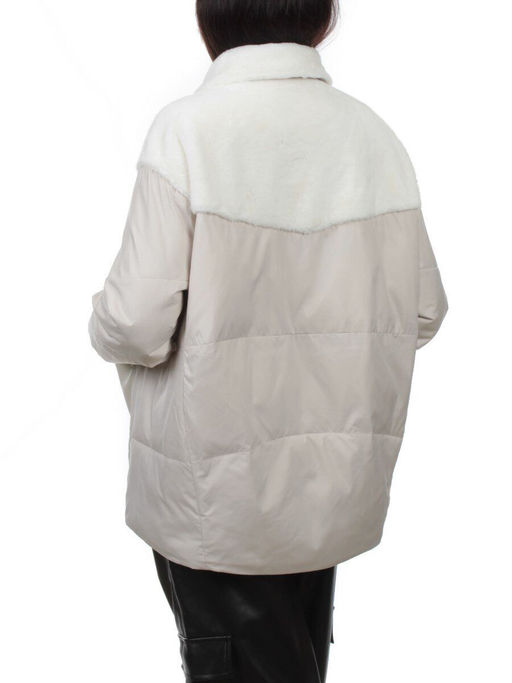 H24-223 LT. BEIGE Куртка демисезонная женская (100 гр. холлофайбер) - Fashion фото 8