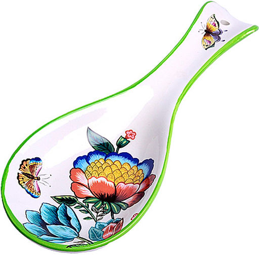 30789 Подставка для ложки 25см Летний Букет доломит LR (х72)