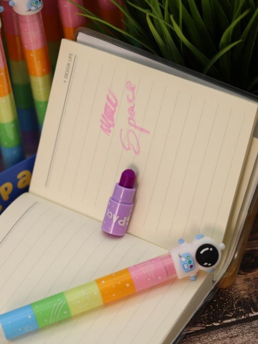 Разноцветные мелки "Happy astronaut", 6 в 1, rainbow