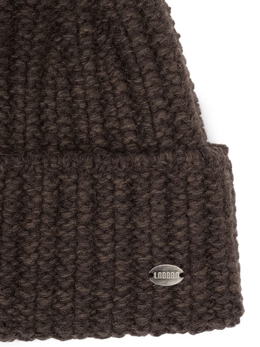 Шапка жен. пух енот+шерсть+виск LB-N88067 d.brown