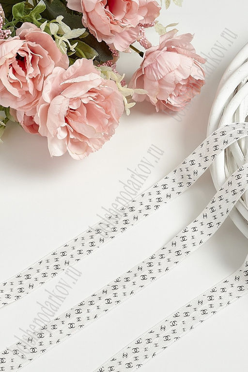 Тесьма эластичная с рисунком 1,5 см*10 м (SF-368-22/Ш) белый - Больше подарков фото 2