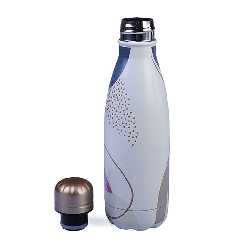 Бутылка-термос "Marandi" 350 мл, 23x7x7 см, 8-12 часов, нержавеющая сталь (внутренняя 304SS, внешняя 201SS), с герметичной крышкой-пробкой, в оливковых тонах