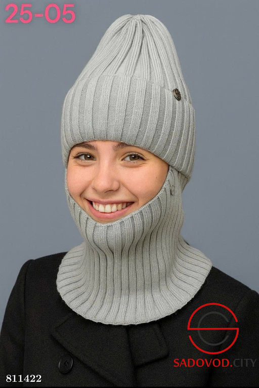 Зимний комплект шапка и снуд внутри флис - Bruno фото 9