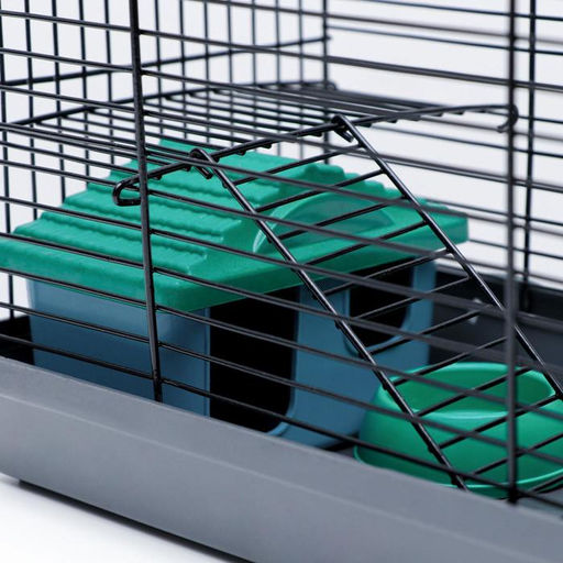 Клетка-мини для грызунов Пижон №2, укомплектованная, 27 х 15 х 16 см, серая  фото 7