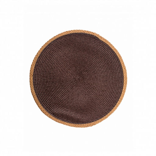 Сервировочная салфетка круглая JUTE 38см шоколадная арт.DMP25 /Люминарк/