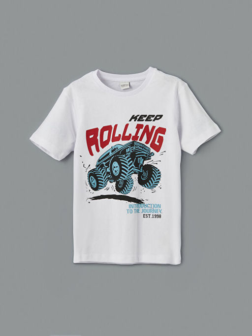 Bisiklet Yaka Erkek ?ocuk ?ortlu Pijama Tak?m?