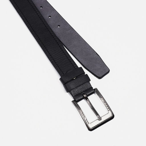 Ремень мужской, ширина 3,5 см, винт, пряжка металл, цвет чёрный - Simaland фото 2