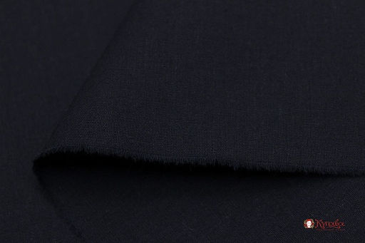 Мерный лоскут(ткань в отрезах) - Крапива Рами (Ramie) цв.Черный с серым оттенком, ш.1.4м - Купава фото 3