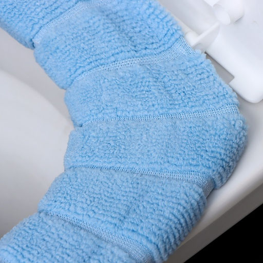 Чехол мягкий накладка на крышку и сиденье унитаза, голубой