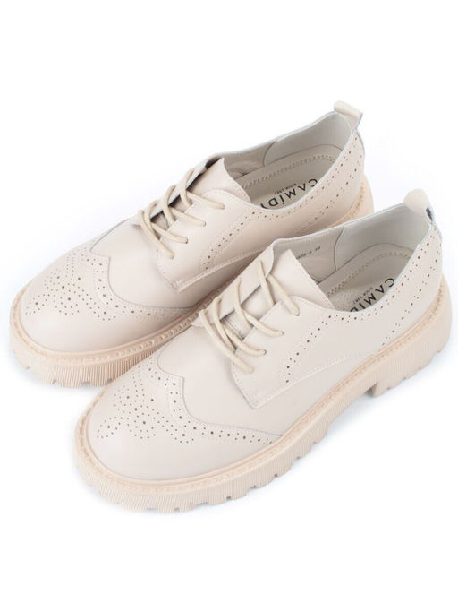 03-5928-5 BEIGE Полуботинки женские (натуральная кожа)