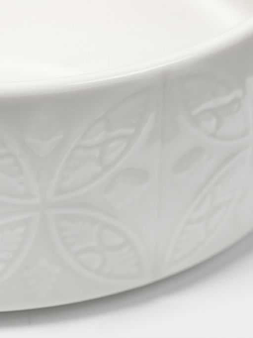 Банка для сыпучих BellaTenero «Листья», 500 мл, 13×9.5 см, с бамбуковой крышкой, фарфор, белая