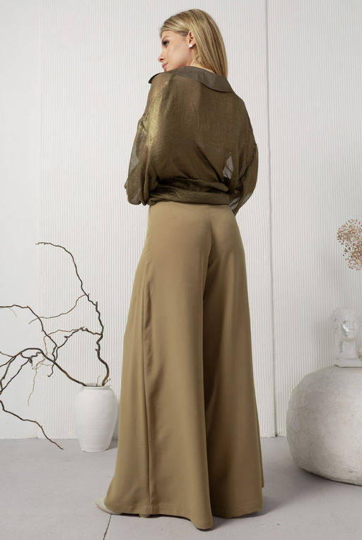 Блуза AMORI 6451 хаки с блеском  фото 5