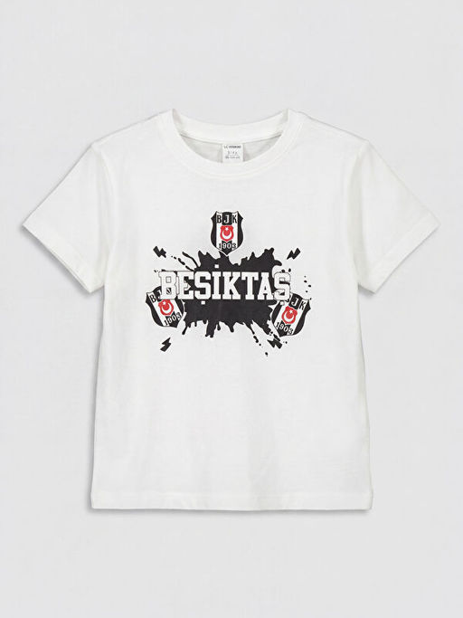Be?ikta? Bask?l? Erkek ?ocuk ?ortlu Pijama Tak?m?