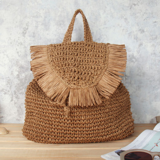 Рюкзак плетеный 30 см / DW-16 /уп 80/коричневый - Галеонтрейд фото 7