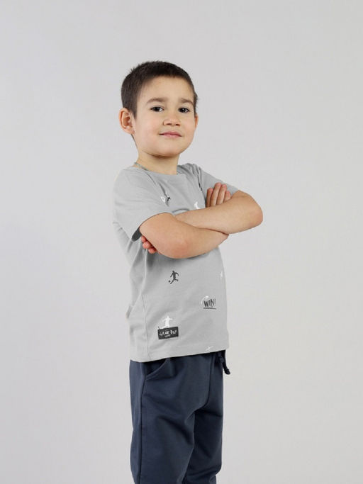 CRB wear / CSKB 64009-23-431 Футболка для мальчика,серый/Ex.Cherubino  фото 2