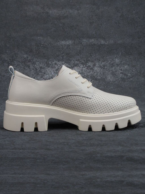 03-HY11-1D LT. BEIGE Полуботинки женские (натуральная кожа)