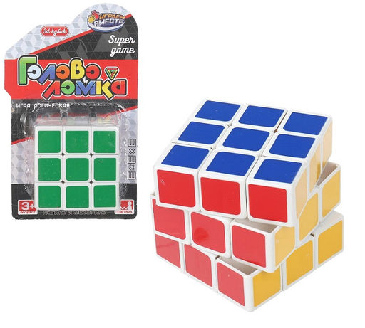 Играем вместе. Логическая игра "Кубик" 3х3, головоломка. блистер, 14*9*5 см арт.1810K1285-R