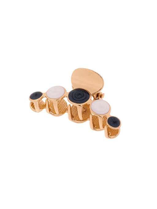 Цена за 6 шт. Крабик для волос «Эйлат», 4.5 см, бело-серый