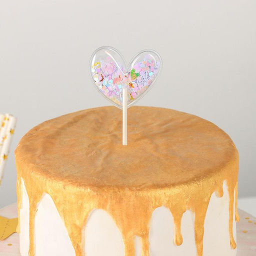 Топпер для торта «Конфетти. Сердечко», 12×5 см