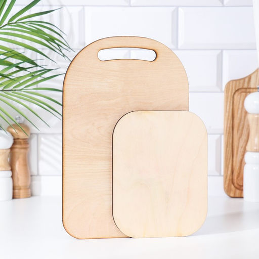 Набор деревянная разделочная доска и подставка под горячее с декором №1 29,25х18,75х1,1 см - Simaland фото 3