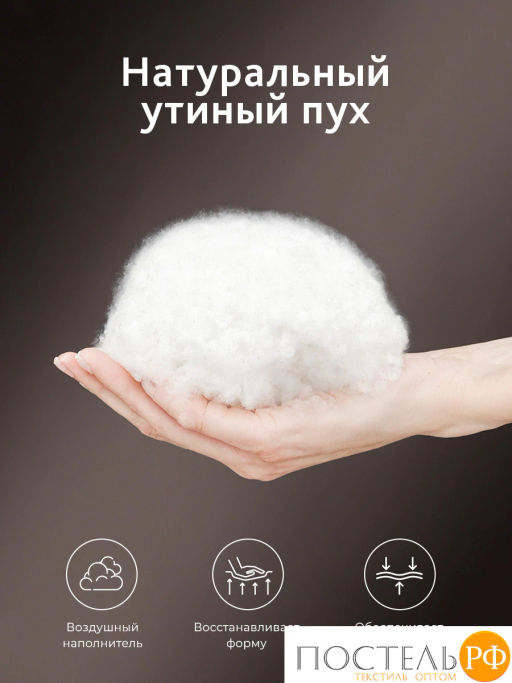 Одеяло CASSIA ШАЛЕ хл-тик/пух утиный, 700 г  фото 2