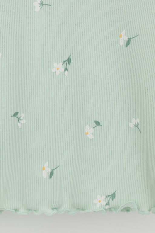 Crockid _ КР 301996-1/пастельно-зеленый,милые цветочки к543 джемпер короткий рукав д/дев яс  фото 3