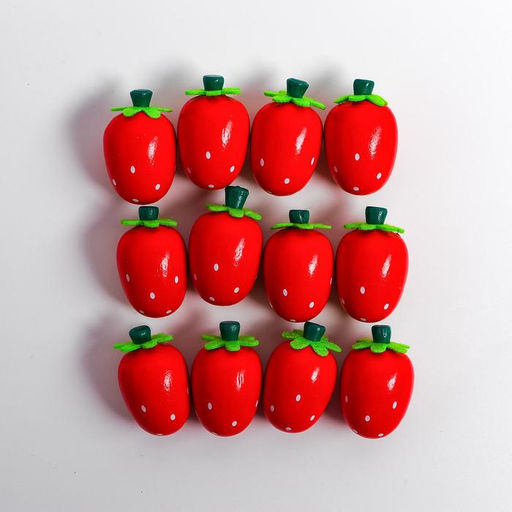 Счётный набор Клубничка, 12 ягод: 3?2 см - Лесная мастерская фото 2