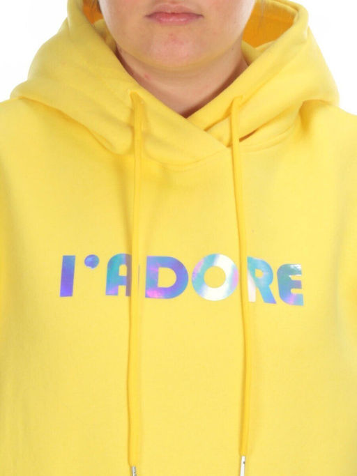 KD713 YELLOW Худи женское на флисе разм+ер свободный 50-52 - Fashion фото 3