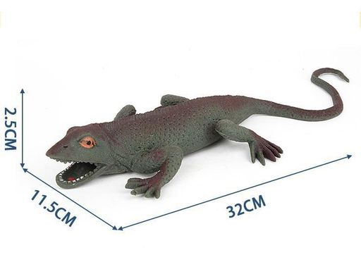 Фигурка Abtoys Юный натуралист Рептилии Ящерица (серо-зеленая с бордовыми вставками), термопластичная резина  фото 2