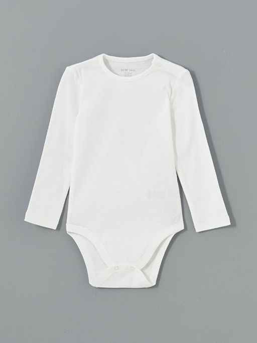 Bisiklet Yaka Uzun Kollu K?z Bebek ??t??tl? Bodysuit 2li