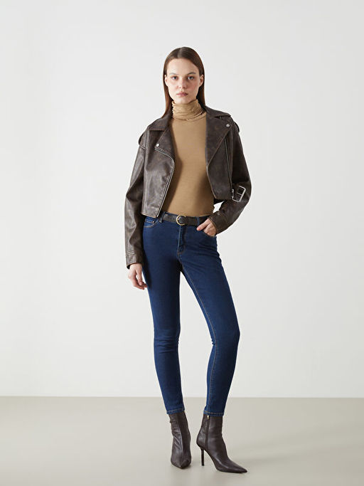 Beli Kemerli Mercury Skinny Fit Kad?n Jean Pantolon