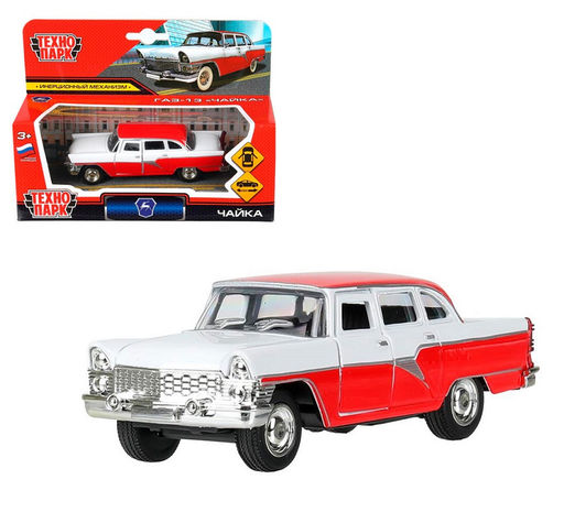 Технопарк. Газ-13 "Чайка" 11,5 см, металл, двери, инерц, красн, кор. арт.X600-H09083-R